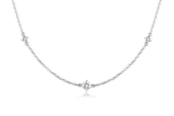 Diamond Block Necklace