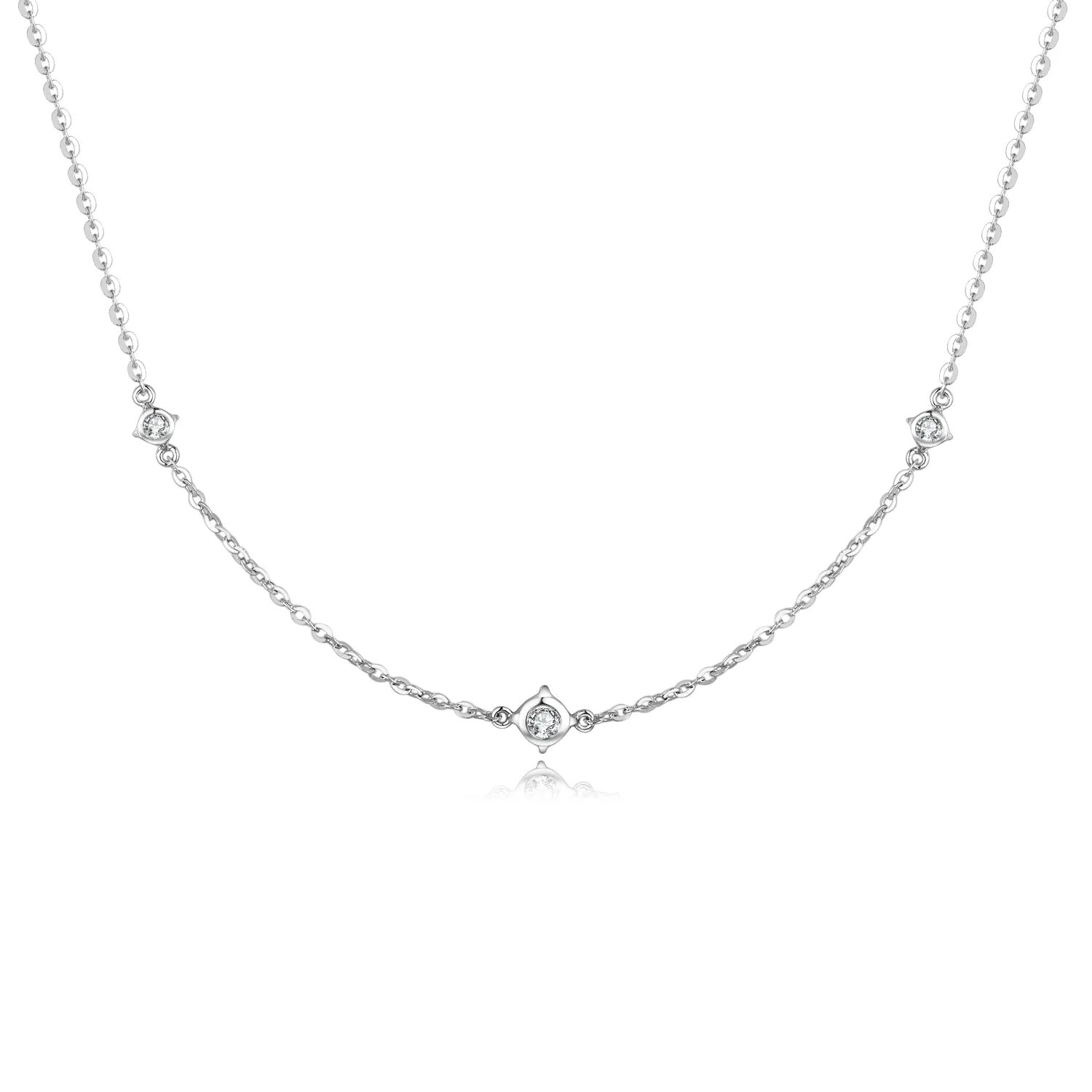 Diamond Block Necklace